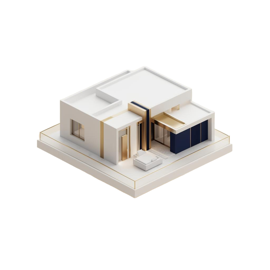 Wizualizacja 3D nowoczesnego domu z elementami premium